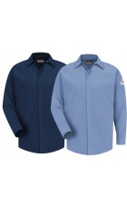 Bulwark Flame Resistant Pocketless Concealed Gripper Work Shirt PSLS2